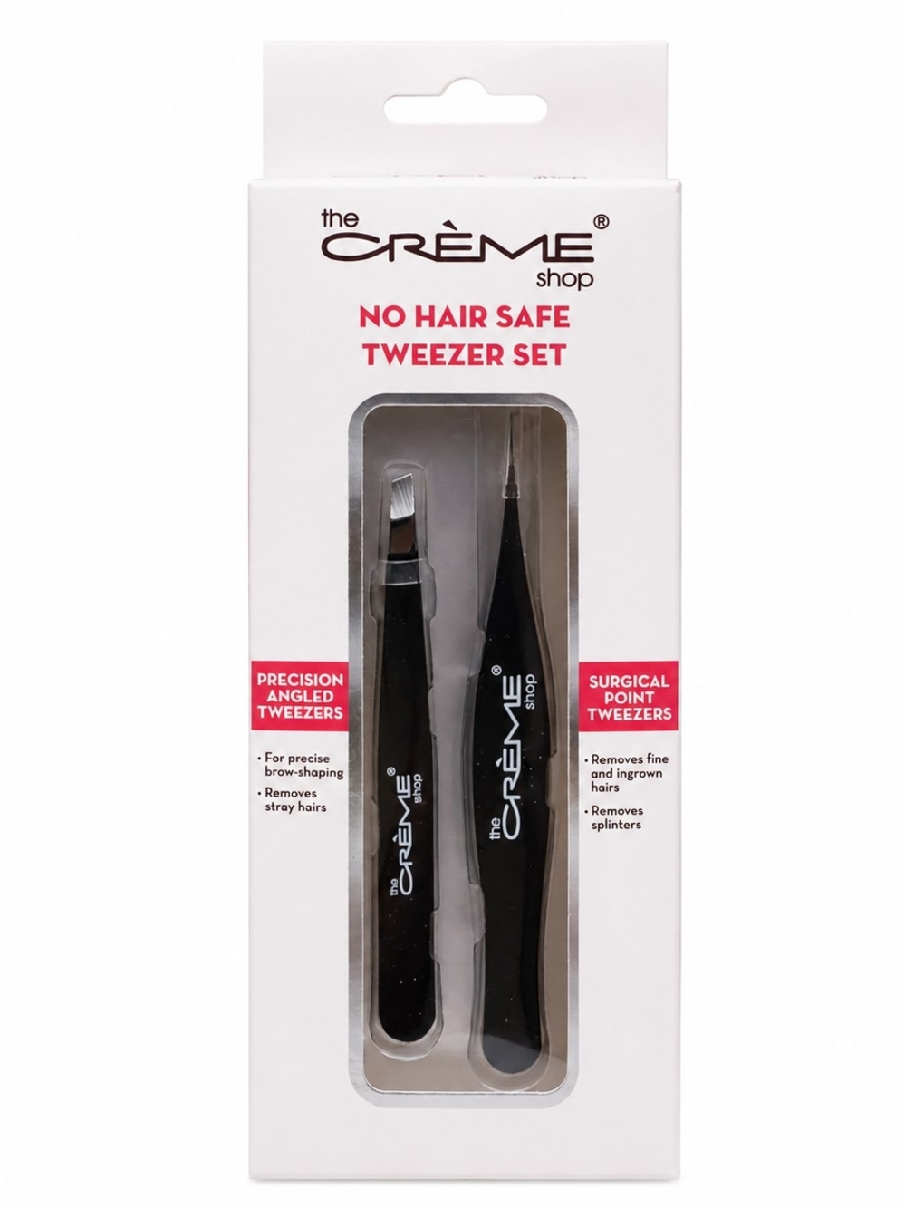 the CRÈME Shop Precision Tweezer Set - Black
